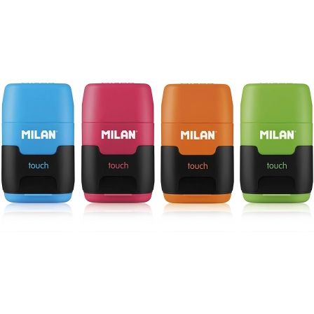 MILAN Afilaborra Compact Touch Dúo Colores Surtidos Caja de 16 Unidades MILAN Afilaborra Compact Touch Dúo Colores Surtidos Caja de 16 Unidades